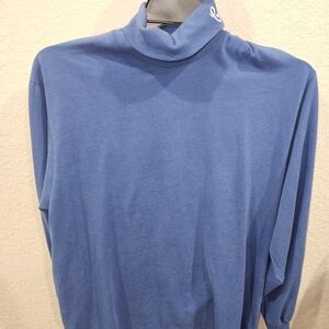 Vintage Blue Turtleneck Top